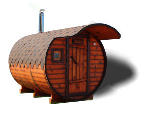 Bath-2.50 × 3 m barrel 219 p 000000 anteroom of 0.9 m.: shelves-Cedar 2pcs. Steam 1.9 m: wood "teplodar», stainless steel tank to 45 litres shelves-Cedar 2pcs. Visor. Base: beam-larch 3 PCs.